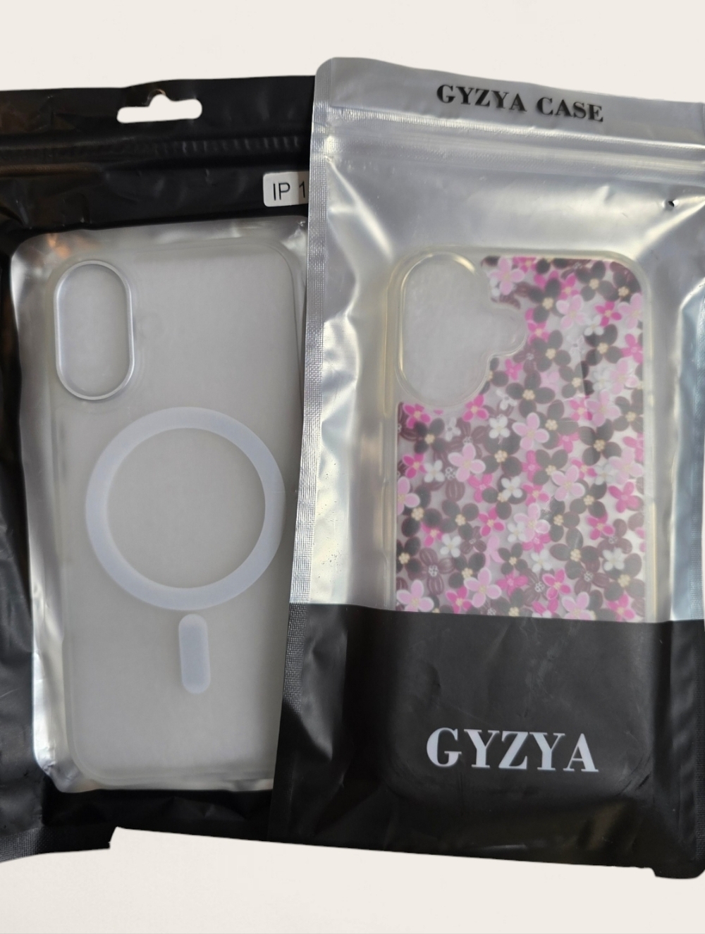 iPhone 16 Case Bundle (2-Pack) | Clear MagSafe + Floral GYZYA Case